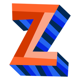 Colorful 3d Letter Z PNG & SVG Design For T-Shirts