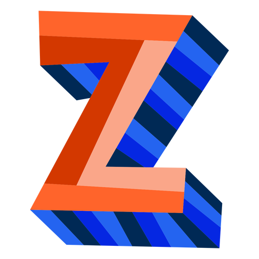 Colorful 3d letter z