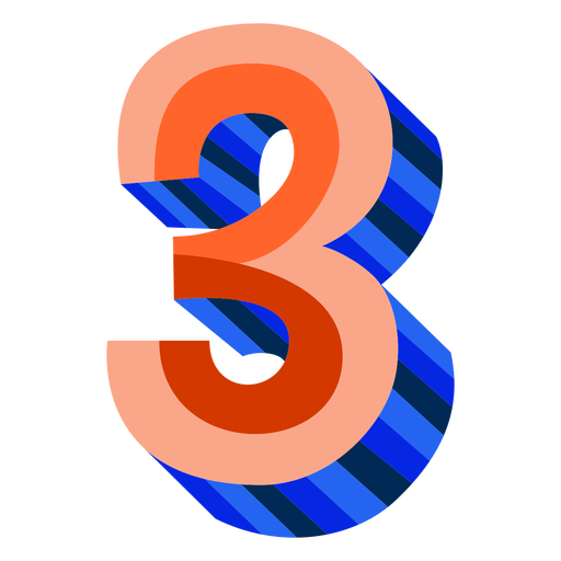 colorful 3d number 3 transparent png svg vector file colorful 3d number 3 transparent png