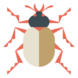 Bunte Käfer geometrische Ebene PNG-Design