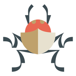 Escarabajo colorido geométrico plano redondo Diseño PNG