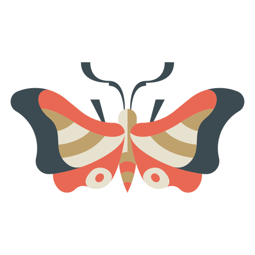 Plano geométrico mariposa colorida Diseño PNG
