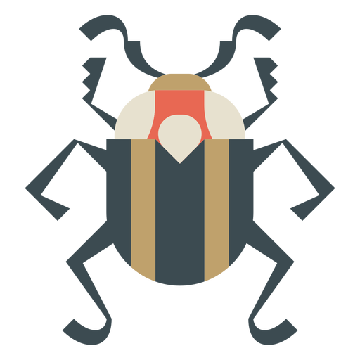 Bunter geometrischer Käfer flach PNG-Design
