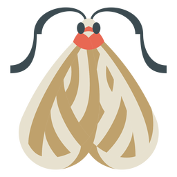 Colorful geometric moth flat PNG Design