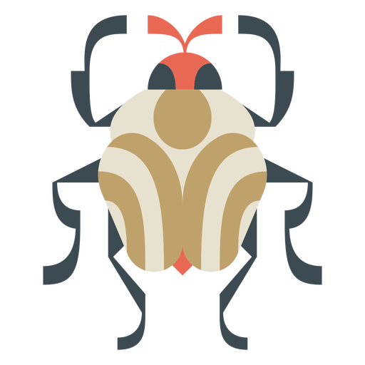 Plano geom?trico colorido escarabajo redondo Diseño PNG