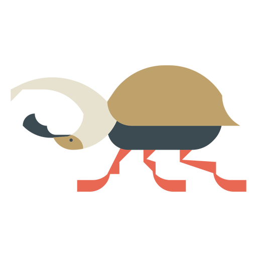 Escaravelho colorido plano geométrico Desenho PNG