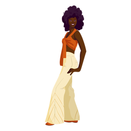 Disco 70er Jahre bewegen Charakter PNG-Design