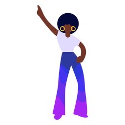 Disco bewege 70s flach PNG-Design