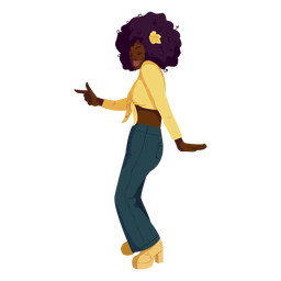 Disco move 70s character PNG Design