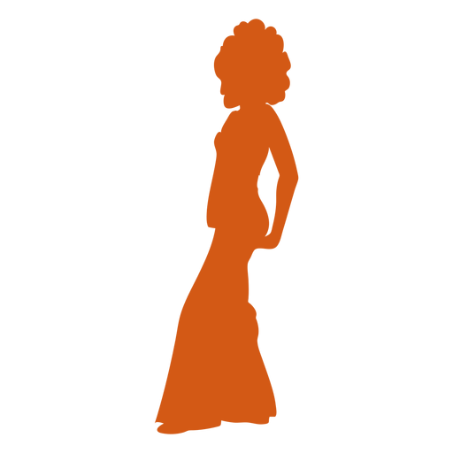 Disco move orange silhouette PNG Design