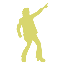 Disco move yellow silhouette PNG Design