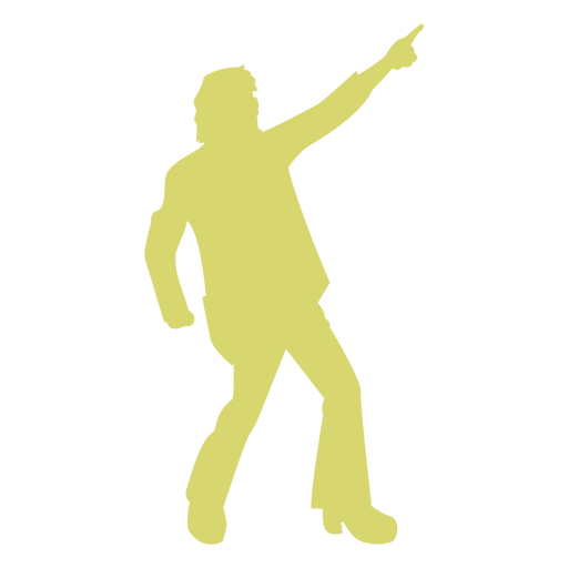 Disco move yellow silhouette