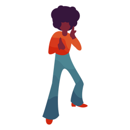 Disco outfit 70s flat PNG Design Transparent PNG