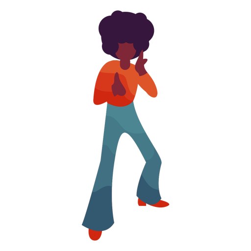 Disco outfit 70s flat PNG Design