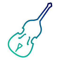Double bass gradient stroke PNG Design