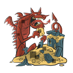 Ilustração do lixo do dragão Desenho PNG
