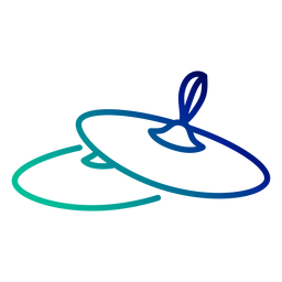 Platillos de tambor trazo degradado Diseño PNG