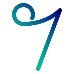 Ocho notas gradiente trazo Diseño PNG