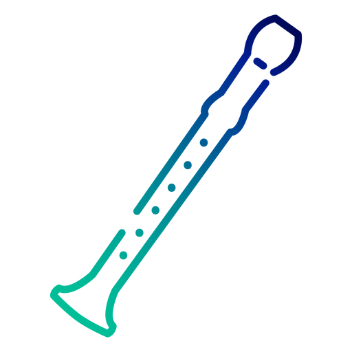 Flute gradient stroke PNG Design