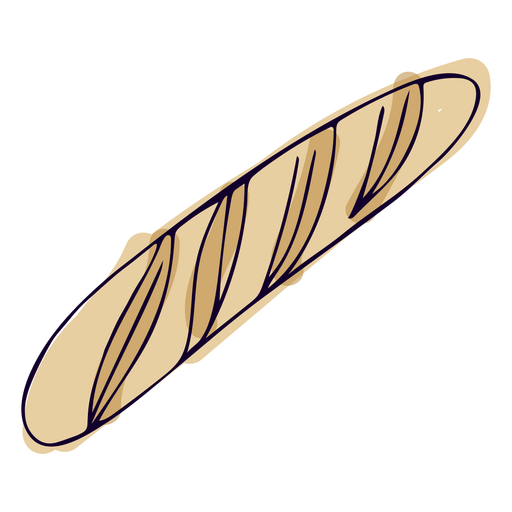 French baguette colorful stroke