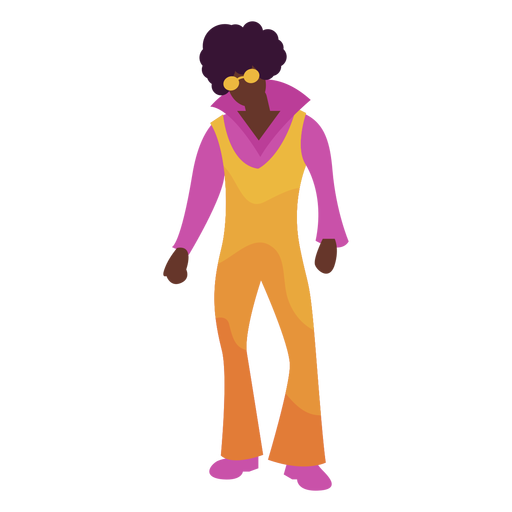 Lustiger Disco-Outfit-Strich PNG-Design