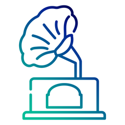 Trazo de gradiente de gramófono Diseño PNG
