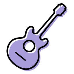 Musik-Akustikgitarren-Instrumentensymbol PNG-Design