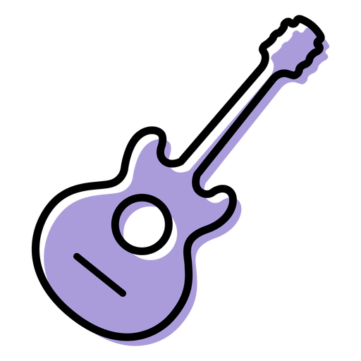Music acoustic guitar instrument icon PNG Design
