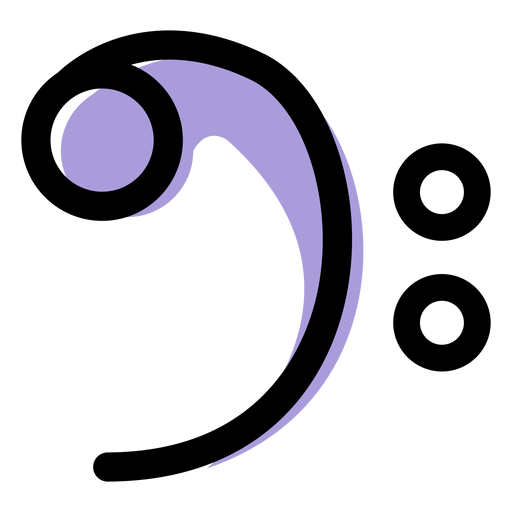 Music bass clef icon PNG Design