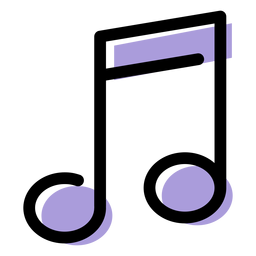 Icono de notas de música transmitida Diseño PNG