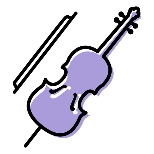 Ícone de instrumento musical para violoncelo Desenho PNG