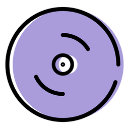 Icono de instrumento de platillo de choque de música Diseño PNG