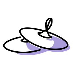 Icono de instrumento de platillos de música Diseño PNG