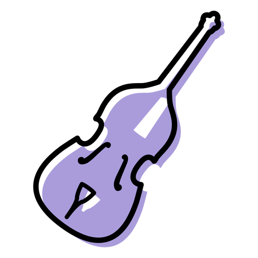 Ícone de instrumento de contrabaixo musical Desenho PNG
