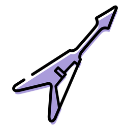 Ícone de instrumento musical de guitarra elétrica Desenho PNG