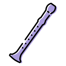 Musikflöteninstrumentensymbol PNG-Design