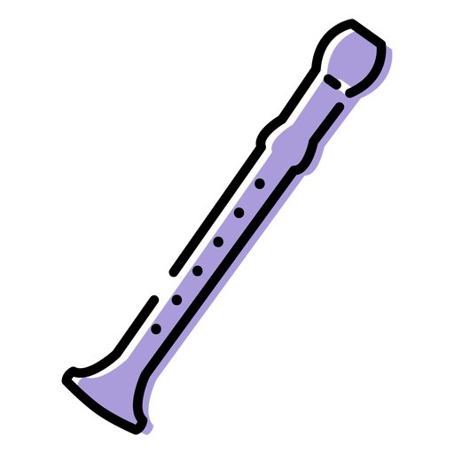 Icono de instrumento de flauta de m?sica Diseño PNG