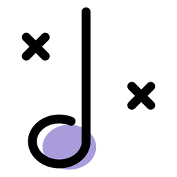 Musik halbes Noten-Symbol PNG-Design