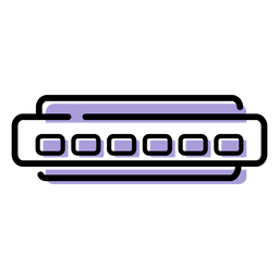 Icono de instrumento musical armónica Diseño PNG