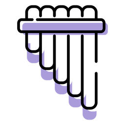 Musik Pan Flöte Instrument Symbol PNG-Design
