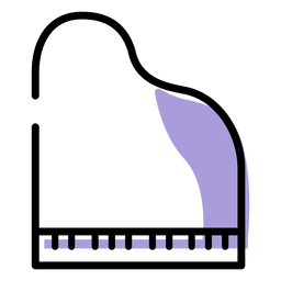 Icono de instrumento de piano de música Diseño PNG
