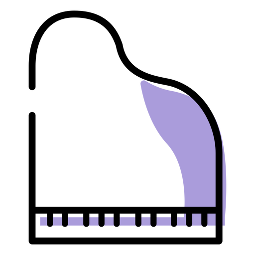 Icono de instrumento de piano de música Diseño PNG
