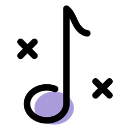 Icono de corchea de música Diseño PNG
