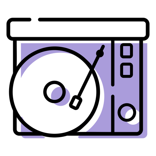Music record player icon PNG Design