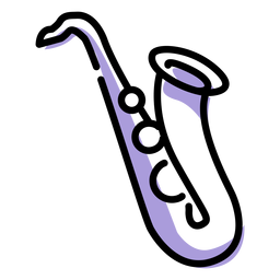 Music saxophone instrument icon
