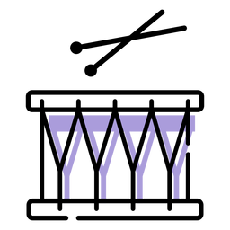 Musik Snare Drums Instrumentensymbol PNG-Design