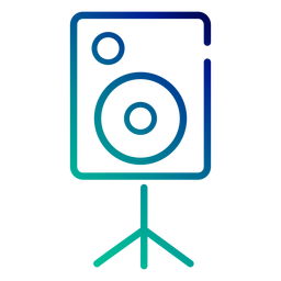 Trazo de gradiente de altavoz de música Diseño PNG