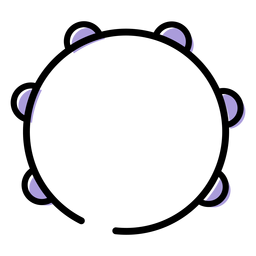 Music tambourine instrument icon PNG Design