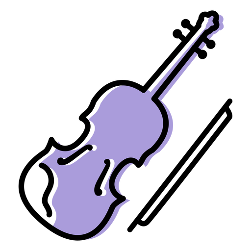 Music violin instrument icon PNG Design
