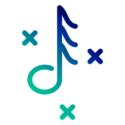 Note double sharp gradient stroke PNG Design